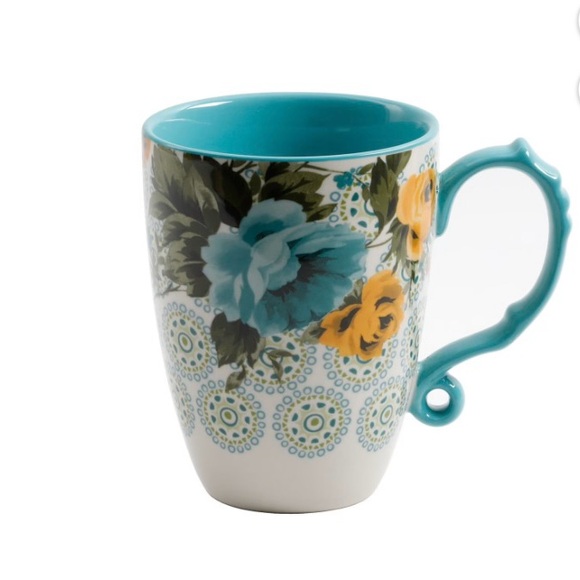 The Pioneer Woman Shadow Rose Stoneware 24 Oz Jumbo Latte Mug - Picture 14 of 14